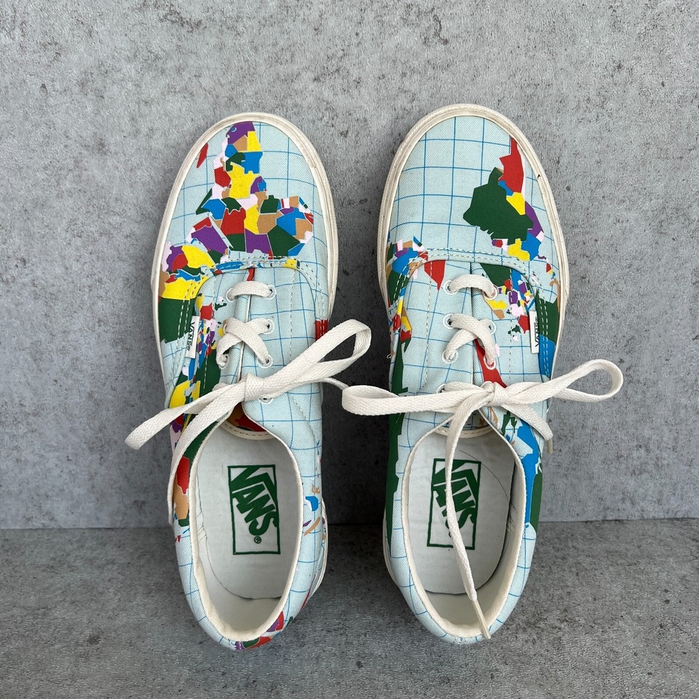 Vans Era Save Our Planet World Map Sneakers Skateboard Classic Womens 7.5 Mens 6